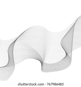 Abstract vector background with wavy lines