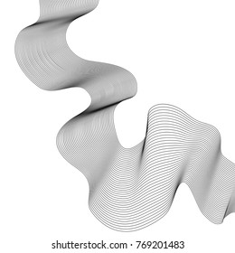 Abstract vector background with wavy lines graphic elements to place text