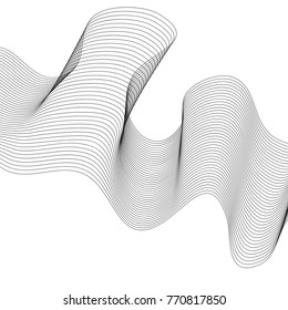 Abstract vector background with wavy lines