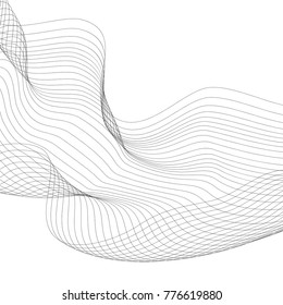 Abstract vector background with wavy lines
