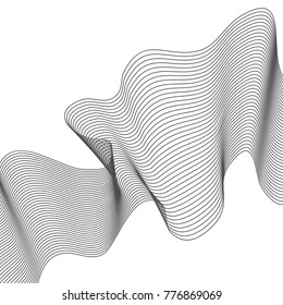 Abstract vector background with wavy lines
