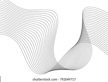 Abstract vector background with wavy lines.isolated