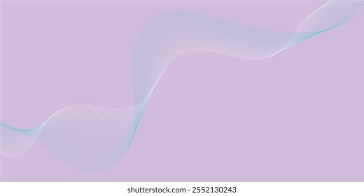 Abstract vector background with wavy lines.Musical particle pulsing. Blue energy flow concept. 3D rendering.Dynamic sound wave isolated on white background