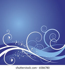 An abstract vector background with wavy shapes