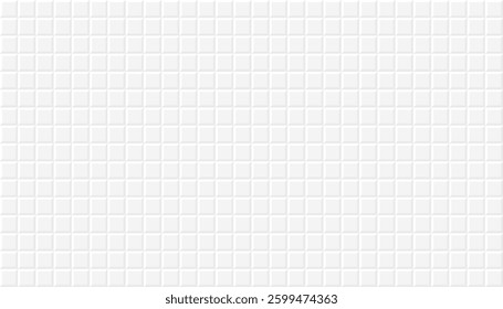 Abstract vector background of white ceramic tile texture seamless
