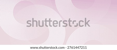 Abstract vector background with white concentric circles on a soft pink gradient. Modern and minimalistic design suitable for various creative projects.