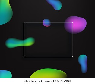 Abstract vector background with white frame. Landing page template