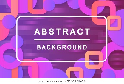 Abstract vector background with white frame. Copy space for paragraph and heady, empty, blank space for your text. Background with geometric flat design elements, with gradient and dropping shadow.