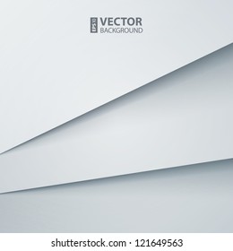 Abstract vector background with white paper layers