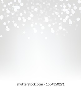 an abstract vector background with white snow on a gray background