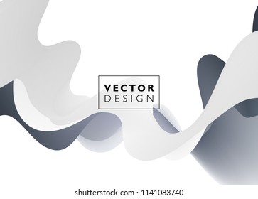 Abstract vector background, white waved lines for brochure, website, flyer design. illustration eps10