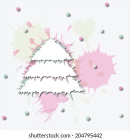 Abstract vector background winter  snowflake christmas new year postcard