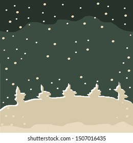 Abstract vector background. Winter snowy landscape