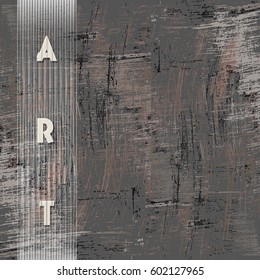 Abstract vector background and the words art