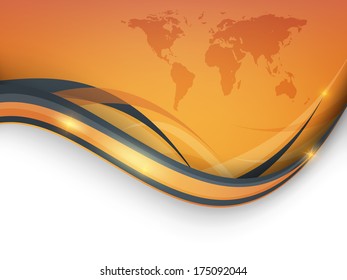 abstract vector background with world map. Eps10 colorful design