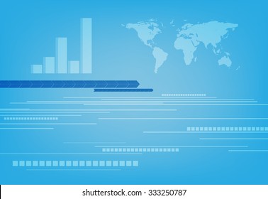 abstract vector background with world map and copy space. Eps10