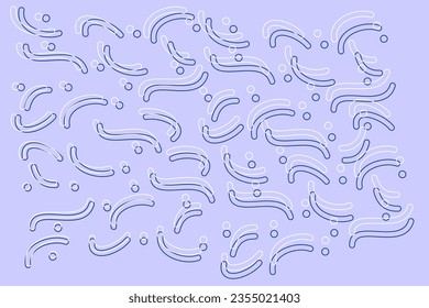 Abstract vector background of worm lines