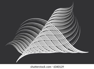 abstract vector background wtih flowing lines