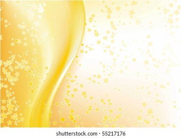 abstract vector background yellow color with stars