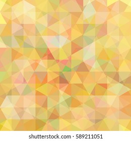 Abstract vector background  with yellow, orange, beige triangles. Light geometric vector illustration. Creative design template. 