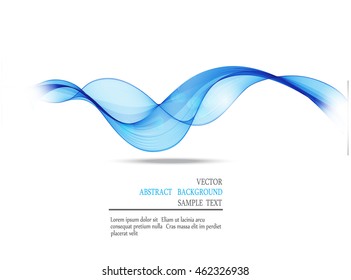 Abstract vector background,blue transparent wavy lines for brochures,website,design flyers.blue smoke waves.Blue vector lines