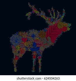 abstract vector background-Dot Graphics?deer. Applicable for Covers, Placards, Posters, Flyers and Banner Designs. Vector illustration.