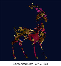 abstract vector background-Dot Graphics?deer. Applicable for Covers, Placards, Posters, Flyers and Banner Designs. Vector illustration.