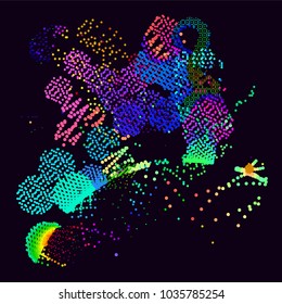 abstract vector background-Dot Graphics  