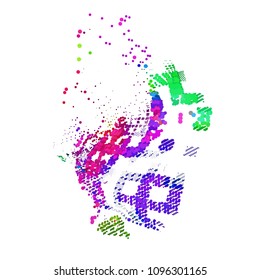 abstract vector background-Dot Graphics  