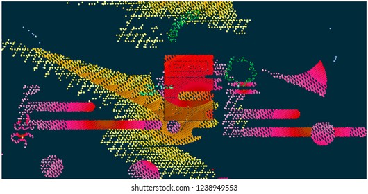 abstract vector background-Dot Graphics