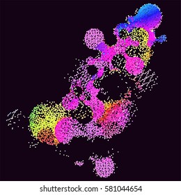 abstract vector background-Dot Graphics