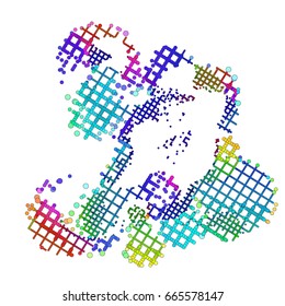 abstract vector background-Dot Graphics. Applicable for Covers, Placards, Posters, Flyers and Banner Designs. Vector illustration.