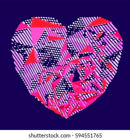 abstract vector background-Dot Graphics heart
