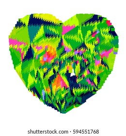 abstract vector background-Dot Graphics heart