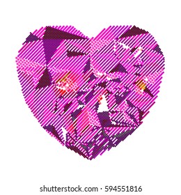 abstract vector background-Dot Graphics heart