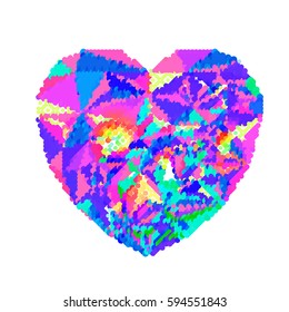 abstract vector background-Dot Graphics heart