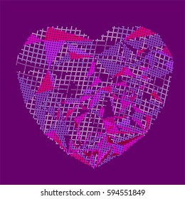 abstract vector background-Dot Graphics heart