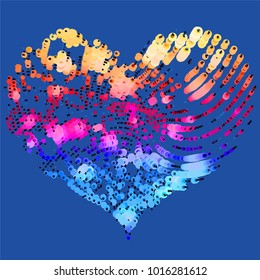 abstract vector background-Dot Graphics-heart