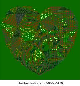 abstract vector background-Dot Graphics-heart