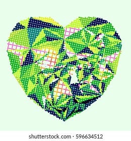 abstract vector background-Dot Graphics-heart