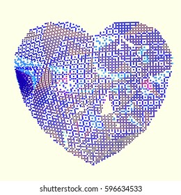abstract vector background-Dot Graphics-heart