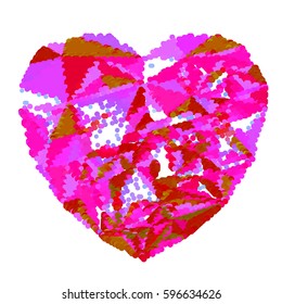 abstract vector background-Dot Graphics-heart