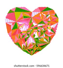 abstract vector background-Dot Graphics-heart