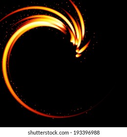 Abstract vector background-fire shape.