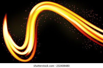 Abstract vector background-fire shape.