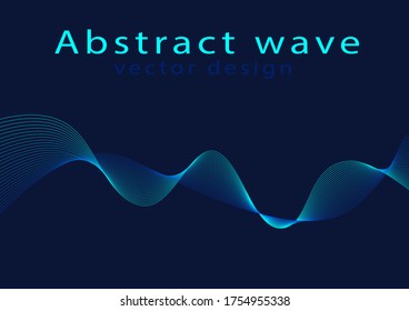 Abstract vector background,Pattern image of blue curves on a blue background