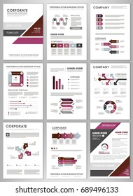 Abstract vector backgrounds and brochures for web and mobile applications. Business and technology infographic, icons, creative template design for presentation, poster, cover, booklet, banner.