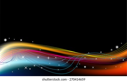 Abstract vector backgrounds with colorful waves, vector illustration.
