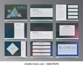 Abstract vector backgrounds of digital technologies. Set of vector templates for presentation slides and business presentation.