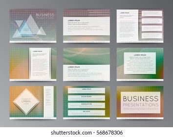 Abstract vector backgrounds of digital technologies. Set of vector templates for presentation slides and business presentation.